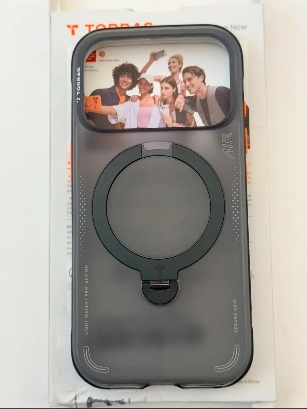 TORRAS Ostand Q3 Air, Shockproof Magnetic Case with 360° Stand, iPhone 17 Pro